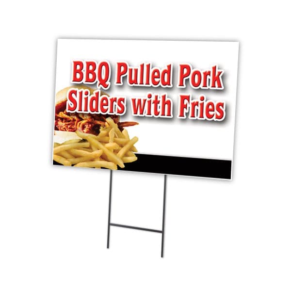 Signmission Bbq Pulled Prk Sldr Fri Yard & Stake outdoor plastic coroplast window, 1216-Bbq Pulled Prk Sldr Fri C-1216-DS-Bbq Pulled Prk Sldr Fri - main